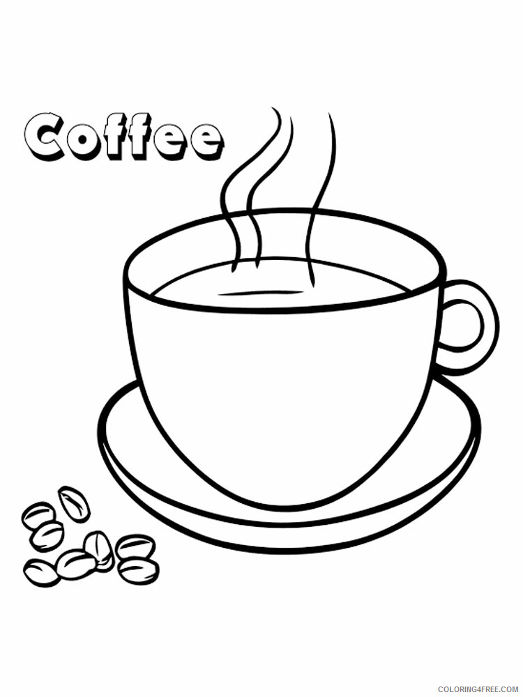 Coffee Coloring Pages Coffee 12 Printable 2021 1826 Coloring4free