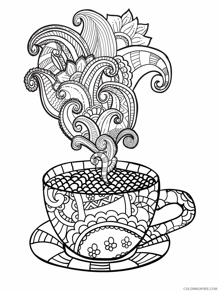 Coffee Coloring Pages Coffee 2 Printable 2021 1827 Coloring4free