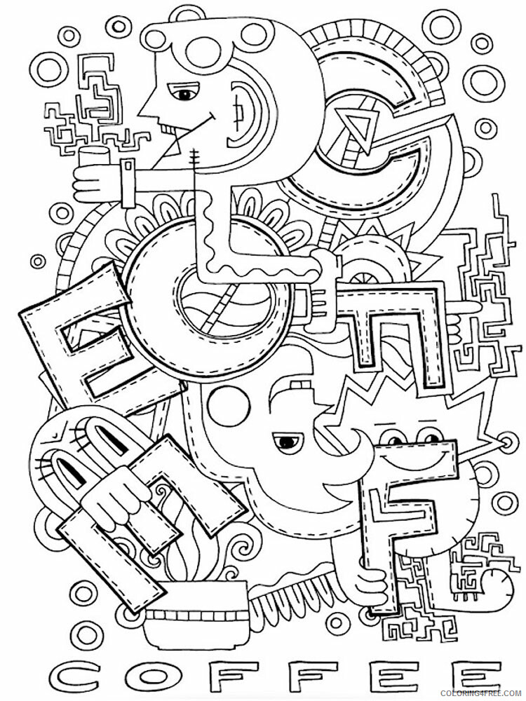 Coffee Coloring Pages Coffee 6 Printable 2021 1831 Coloring4free