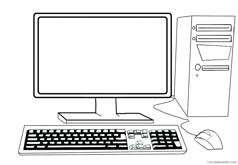 Computer Coloring Pages Computer Printable 2021 1860 Coloring4free