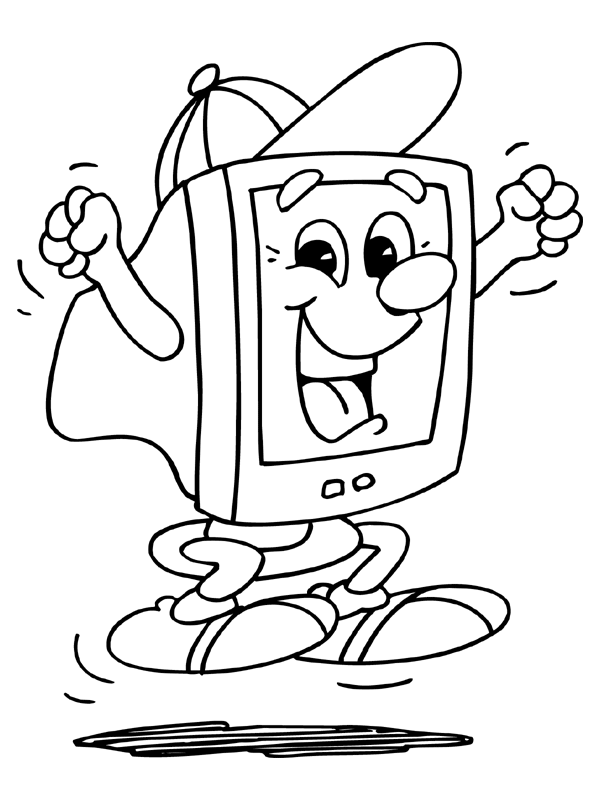 Computer Coloring Pages Fun Computer Printable 2021 1863 Coloring4free