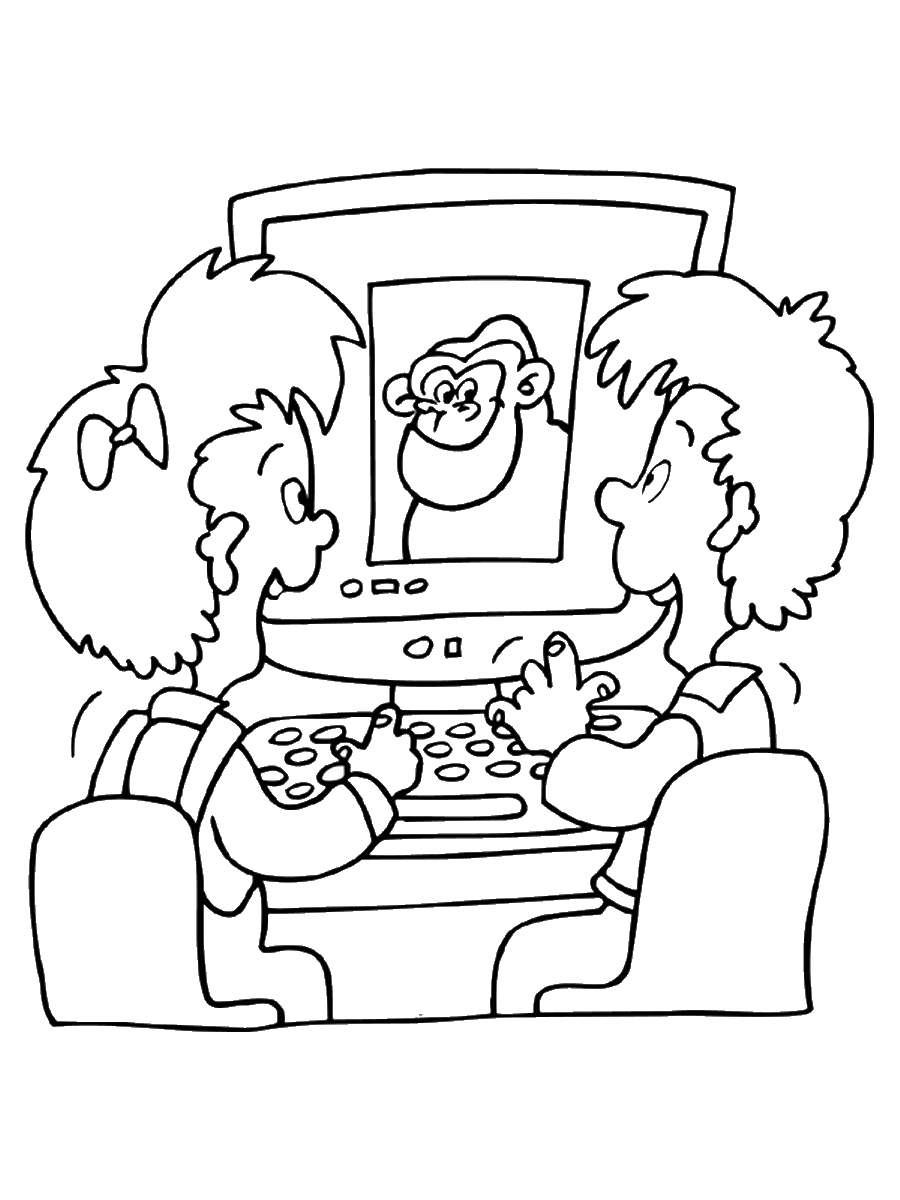 Computer Coloring Pages computer_cl_38 Printable 2021 1855 Coloring4free