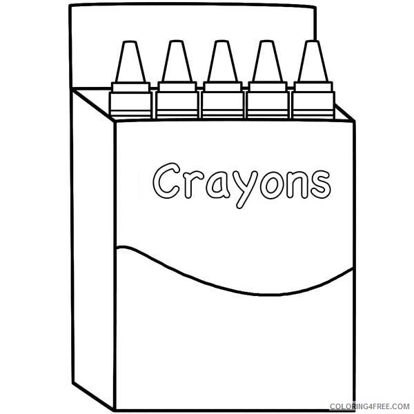 Crayon Coloring Pages Crayons Box Printable 2021 1865 Coloring4free