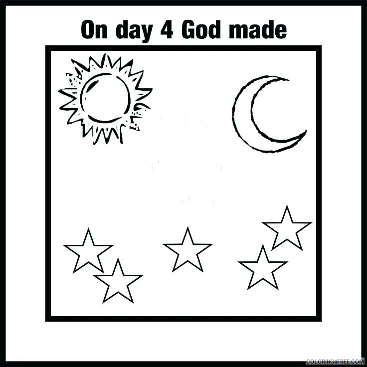 Creation Coloring Pages Day 4 Creation Printable 2021 1871 Coloring4free
