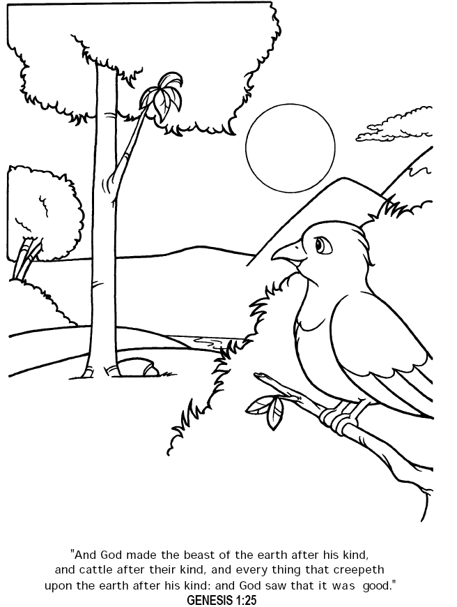 Creation Coloring Pages Genesis Creation Printable 2021 1874 Coloring4free