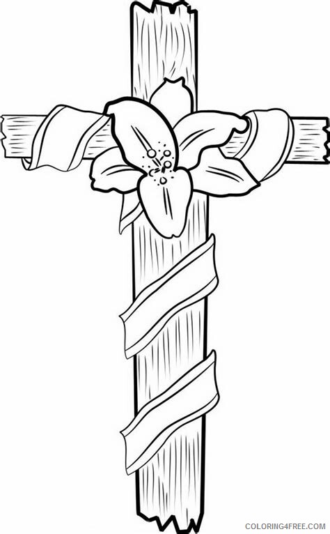 Cross Coloring Pages Good Friday Cross Printable 2021 1885 Coloring4free
