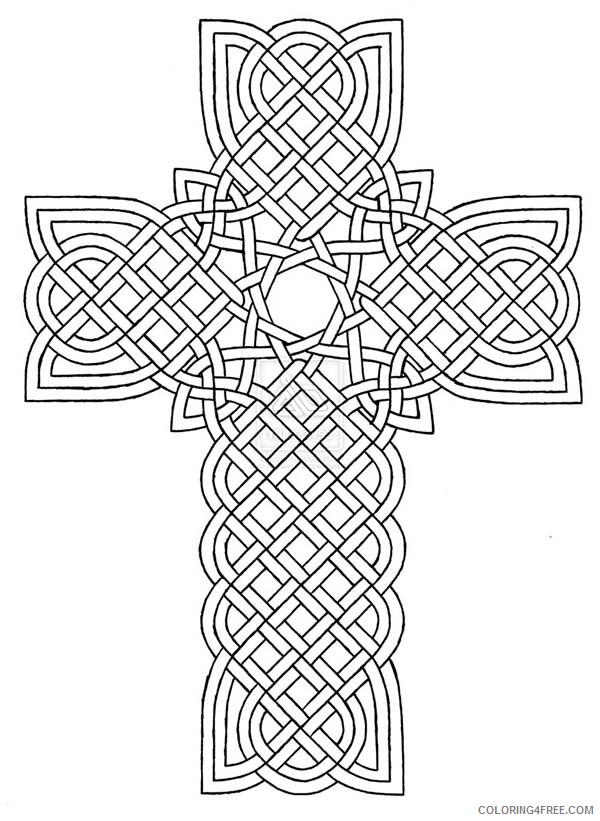Cross Coloring Pages Tribal Cross Design Printable 2021 1890 Coloring4free