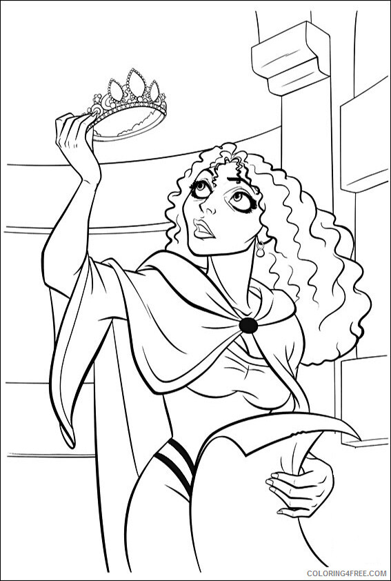 Crown Coloring Pages 1533182711_witch holding crown a4 Printable 2021 1937 Coloring4free
