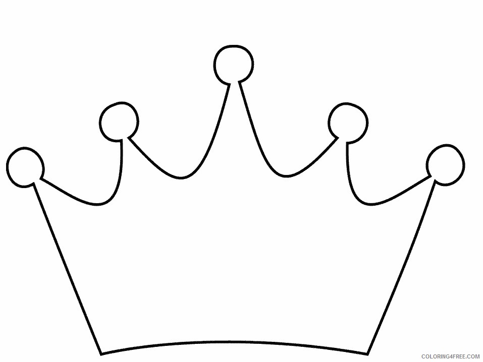 Crown Coloring Pages crown Printable 2021 1940 Coloring4free