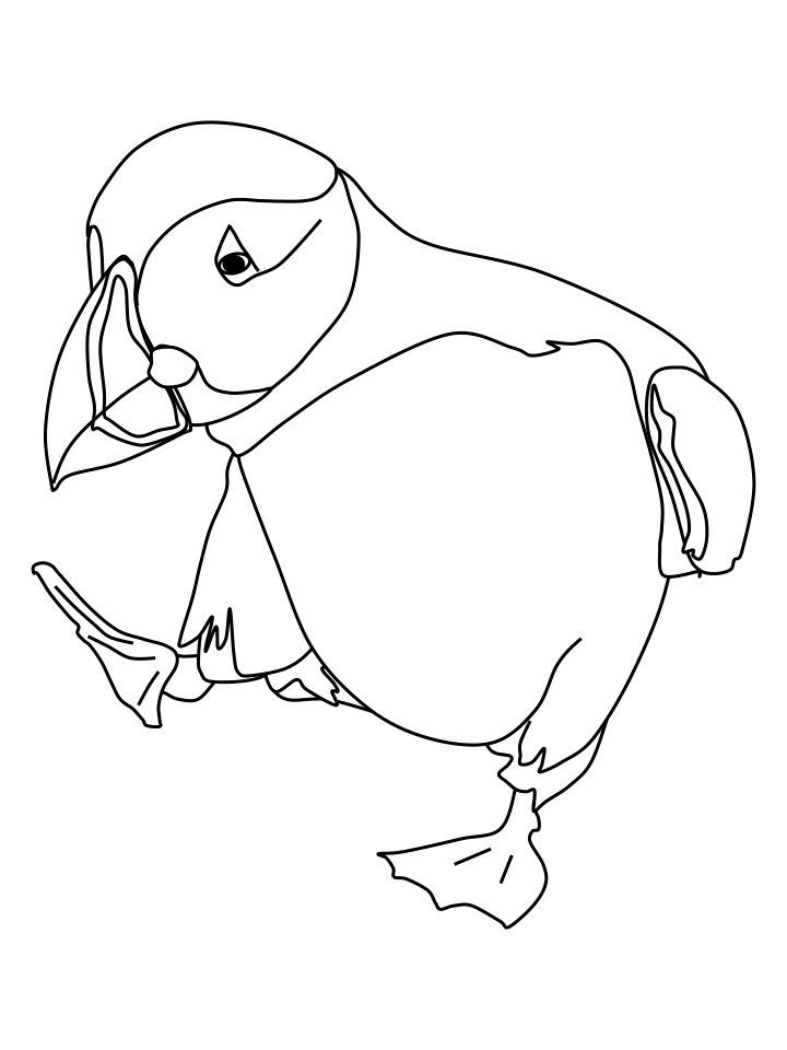 Dancing Coloring Pages dancing puffin Printable 2021 1980 Coloring4free