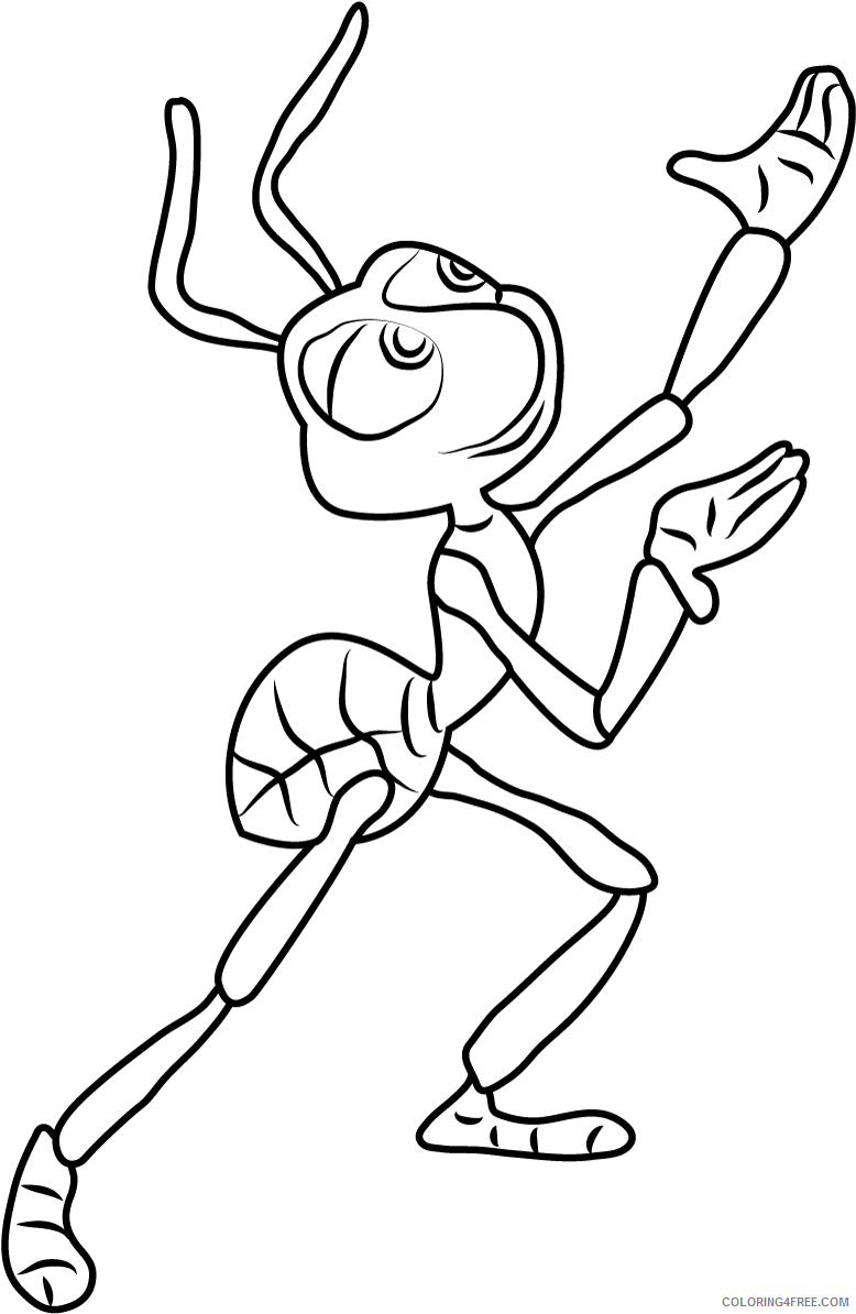 Dancing Coloring Pages flik dancing Printable 2021 1984 Coloring4free