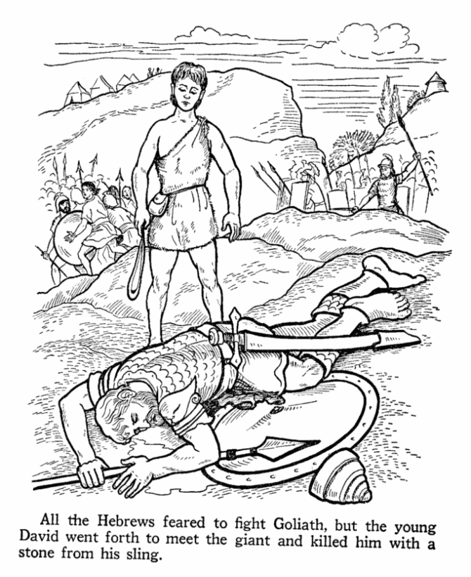 David and Goliath Coloring Pages David and Goliath Sheet Printable 2021 1998 Coloring4free