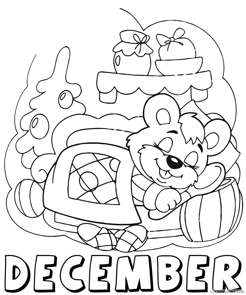 December Coloring Pages December Printable 2021 2006 Coloring4free