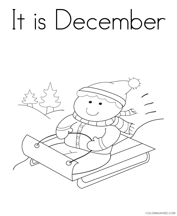 December Coloring Pages December Printable 2021 2007 Coloring4free