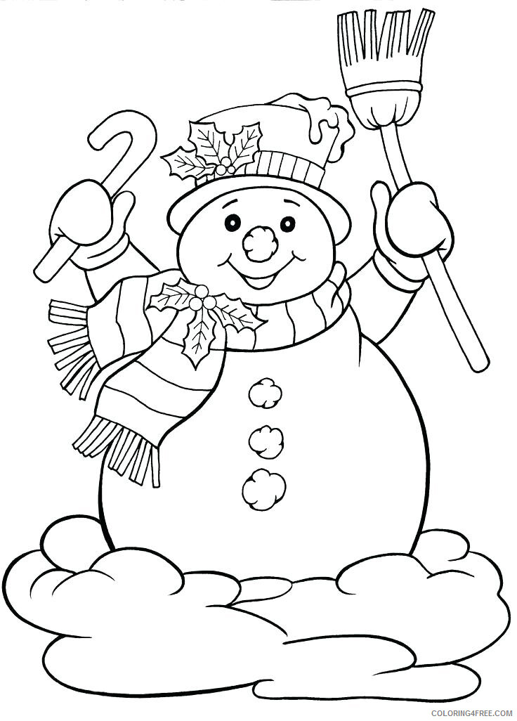 December Coloring Pages Frosty December Printable 2021 2010 Coloring4free