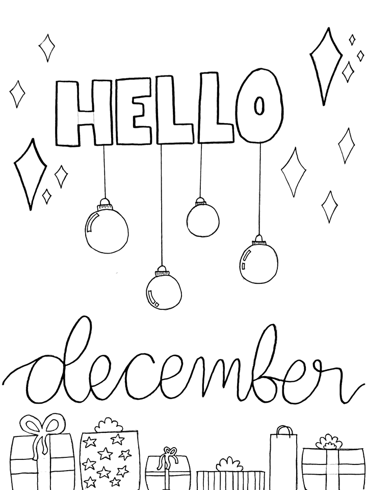 December Coloring Pages december Printable 2021 2005 Coloring4free