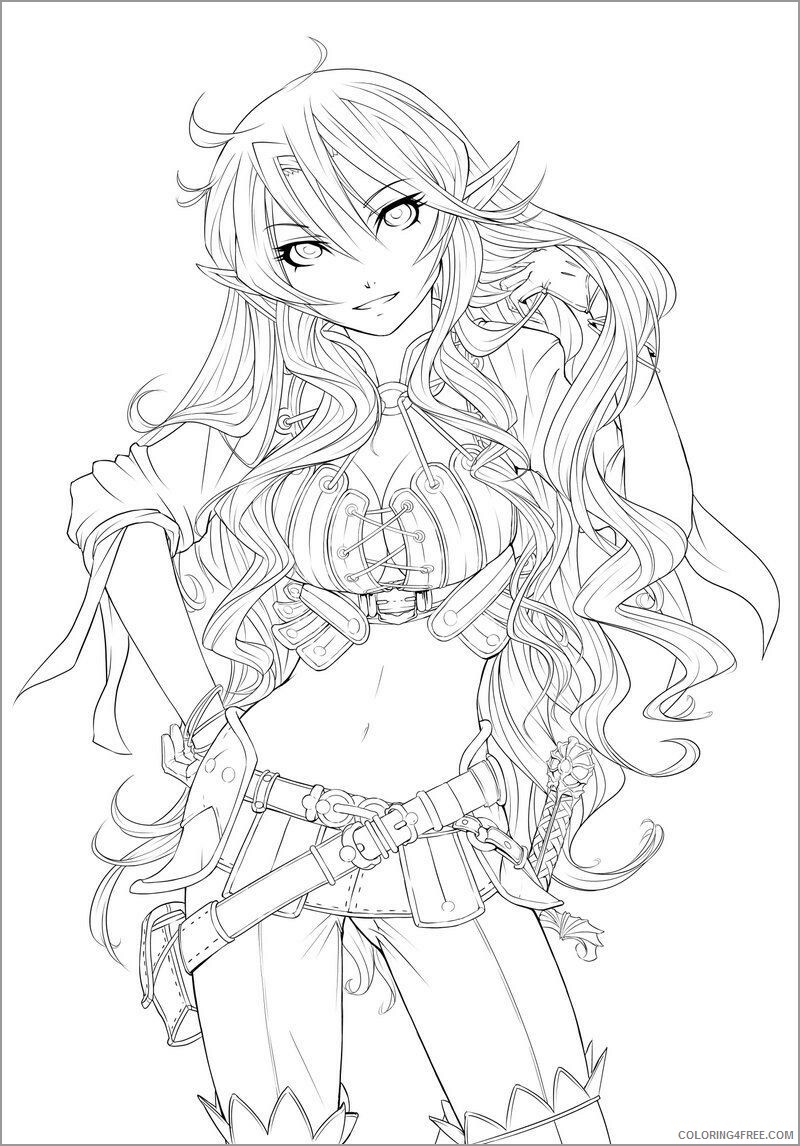 Devil Coloring Pages devil anime girls Printable 2021 2016 Coloring4free