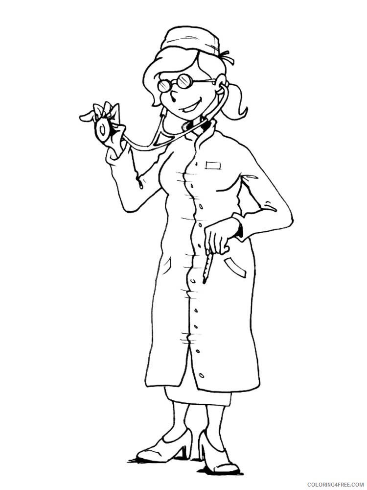 Doctor Coloring Pages Doctor 5 Printable 2021 2050 Coloring4free