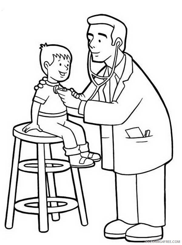 Doctor Coloring Pages Pediatrician is Doctor Specialized with Kid Printable 2021 2059 Coloring4free