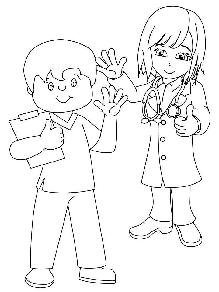 Doctor Coloring Pages doctor nurse Printable 2021 2056 Coloring4free