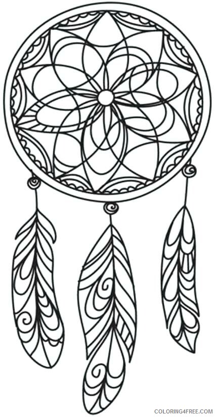 Dream Catcher Coloring Pages Simple Dream Catcher Printable 2021 2092 Coloring4free