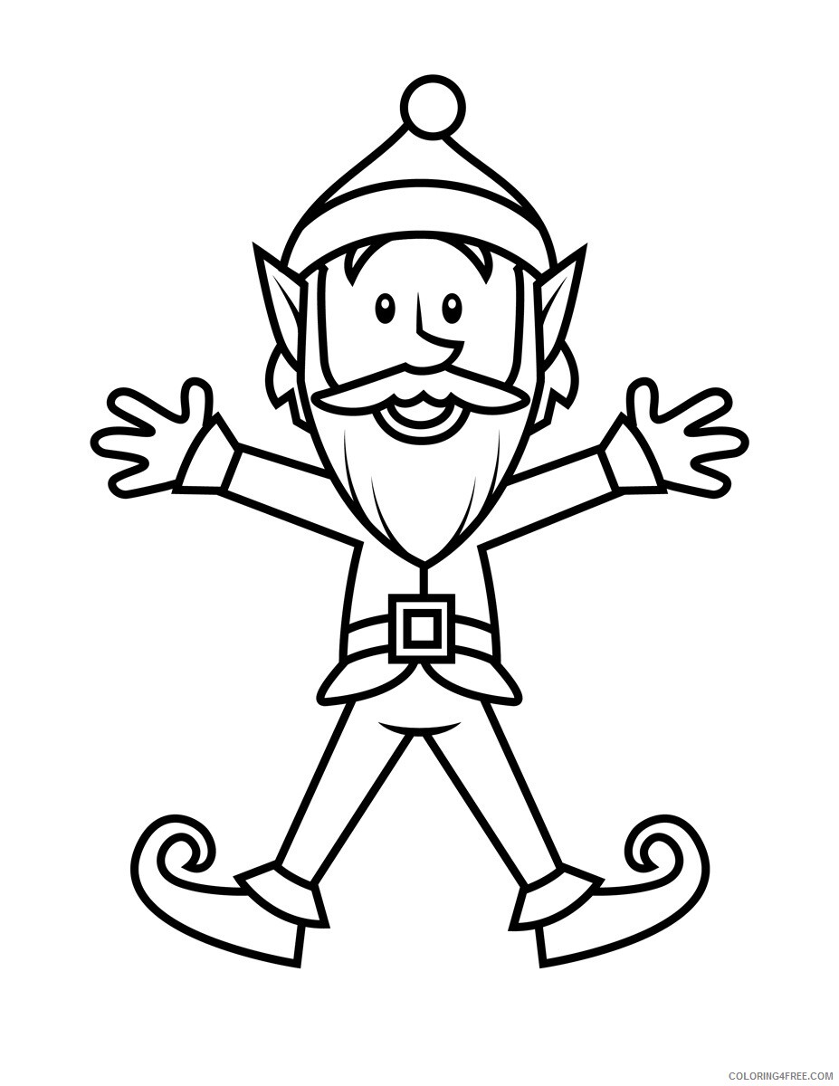 Elf Coloring Pages Elf Printable 2021 2104 Coloring4free