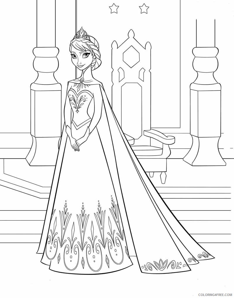Elsa Coloring Pages elsa ice queeen Printable 2021 2127 Coloring4free