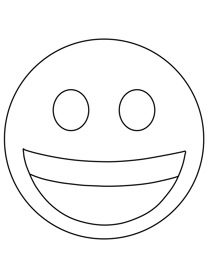 Emoji Coloring Pages big smile1 Printable 2021 2144 Coloring4free