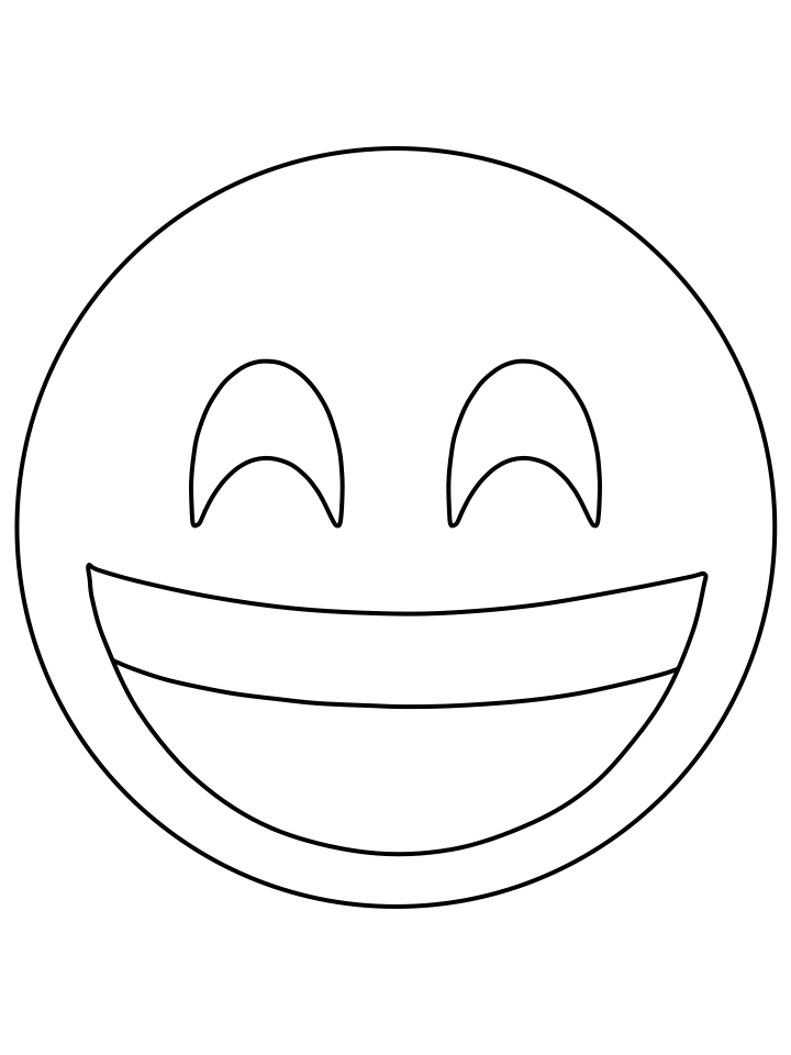 Emoji Coloring Pages big smile2 Printable 2021 2145 Coloring4free