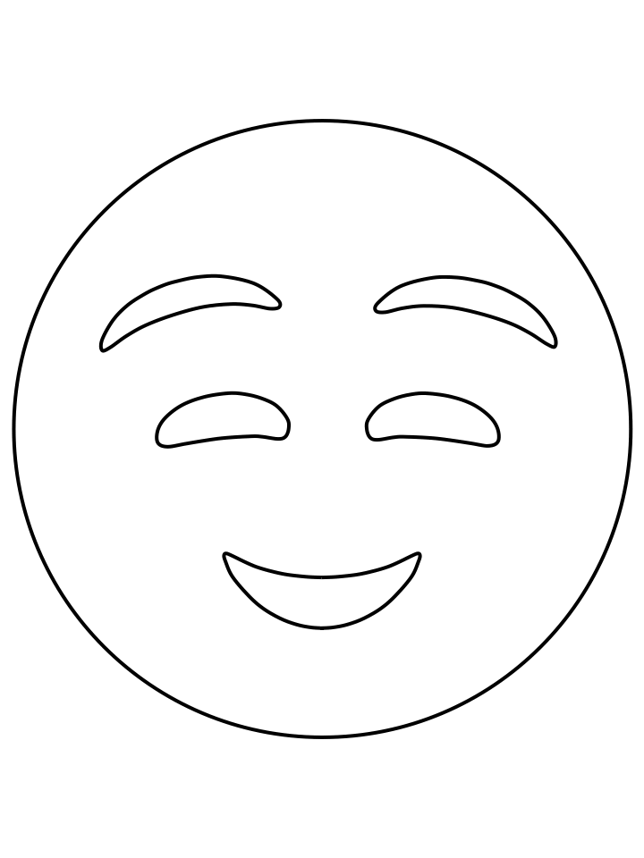 Emoji Coloring Pages cute smile1 Printable 2021 2151 Coloring4free