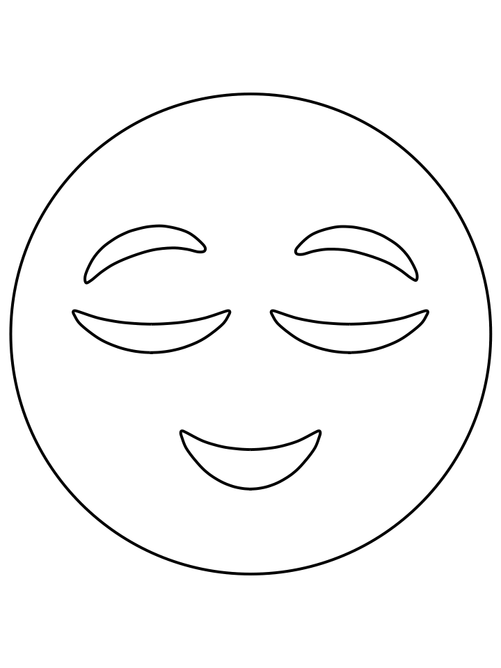Emoji Coloring Pages cute smile2 Printable 2021 2152 Coloring4free