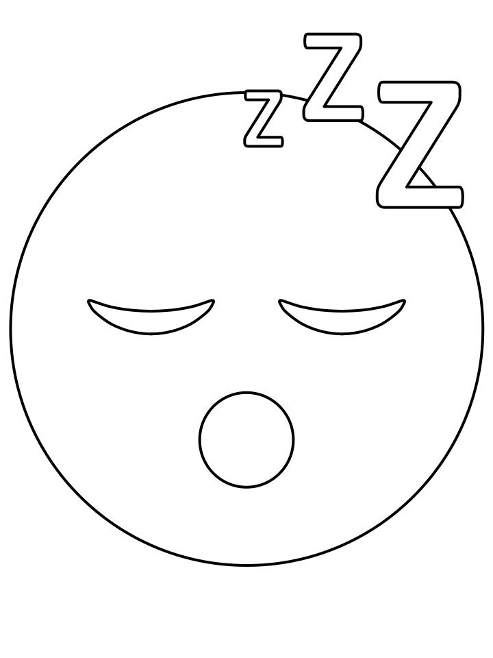 Emoji Coloring Pages sleeping Printable 2021 2244 Coloring4free