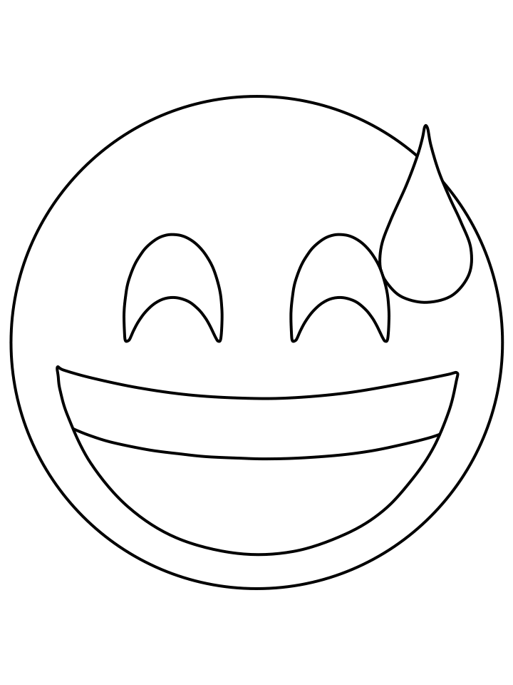 Emoji Coloring Pages water smile Printable 2021 2260 Coloring4free