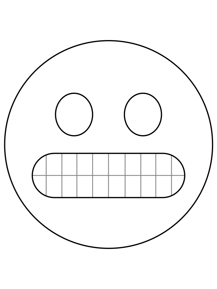 Emoji Coloring Pages weird smile1 Printable 2021 2263 Coloring4free