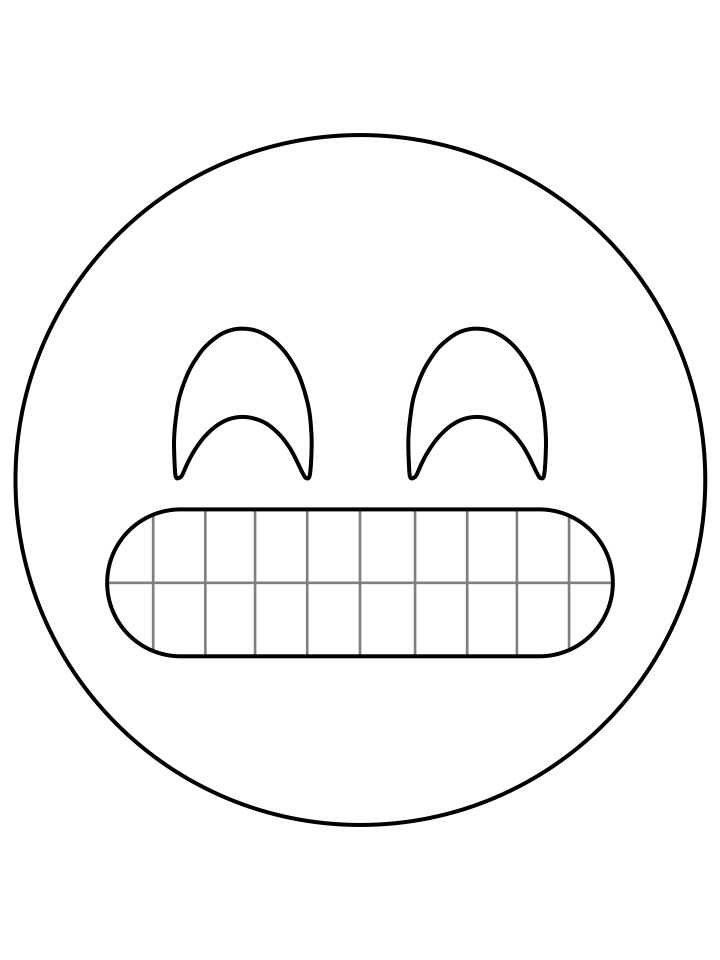 Emoji Coloring Pages weird smile2 Printable 2021 2264 Coloring4free