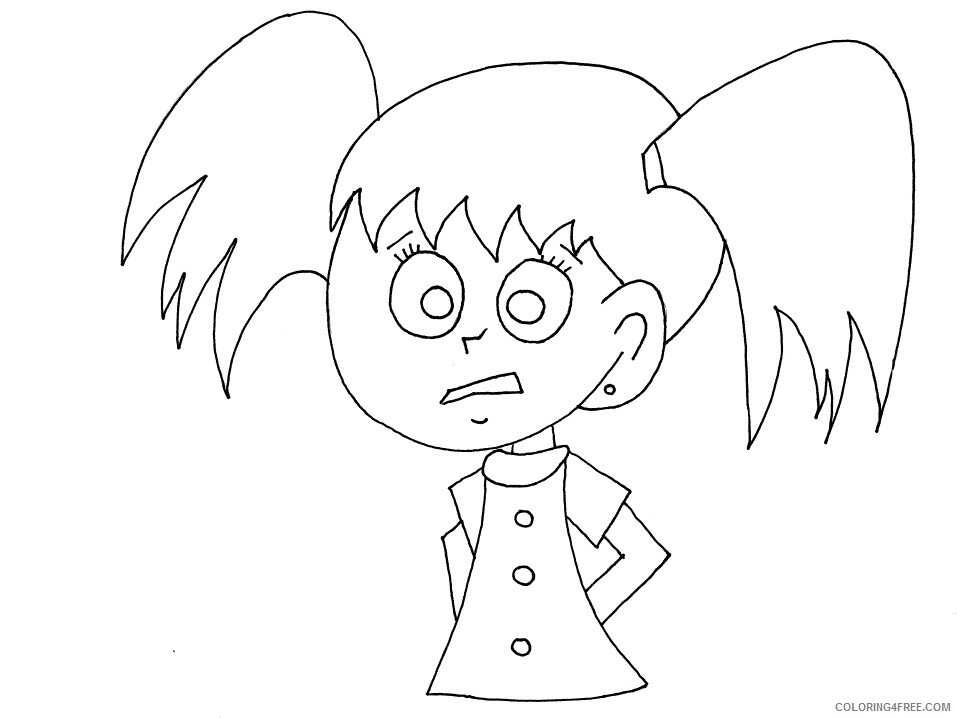 Emotions Coloring Pages girl scared Printable 2021 2281 Coloring4free