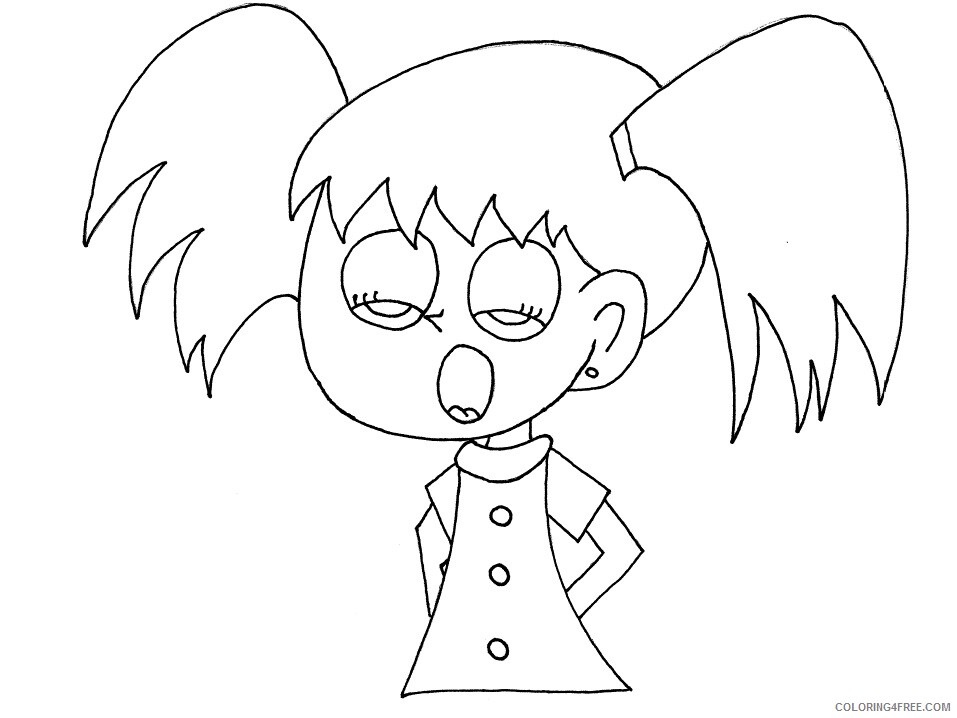 Emotions Coloring Pages girl tired Printable 2021 2283 Coloring4free