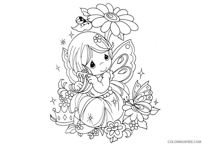 Fairy Coloring Pages Cute fairy Printable 2021 2324 Coloring4free