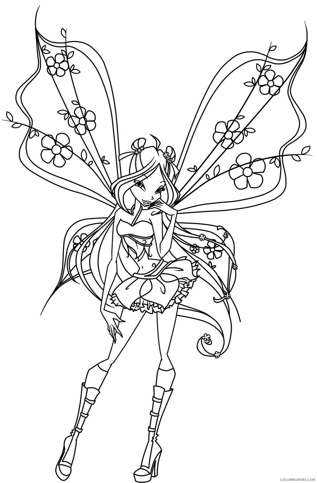 Fairy Coloring Pages Disney Fairy Sheets Printable 2021 2325 Coloring4free