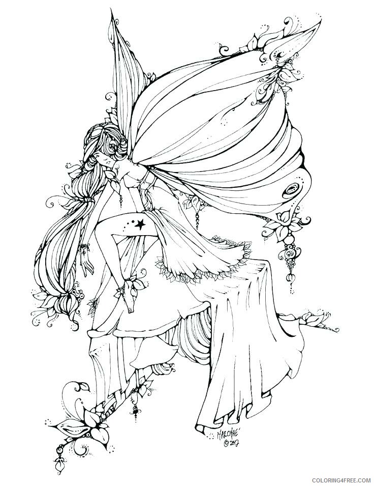 Fairy Coloring Pages Elegant Fairy for Adults Printable 2021 2327 Coloring4free