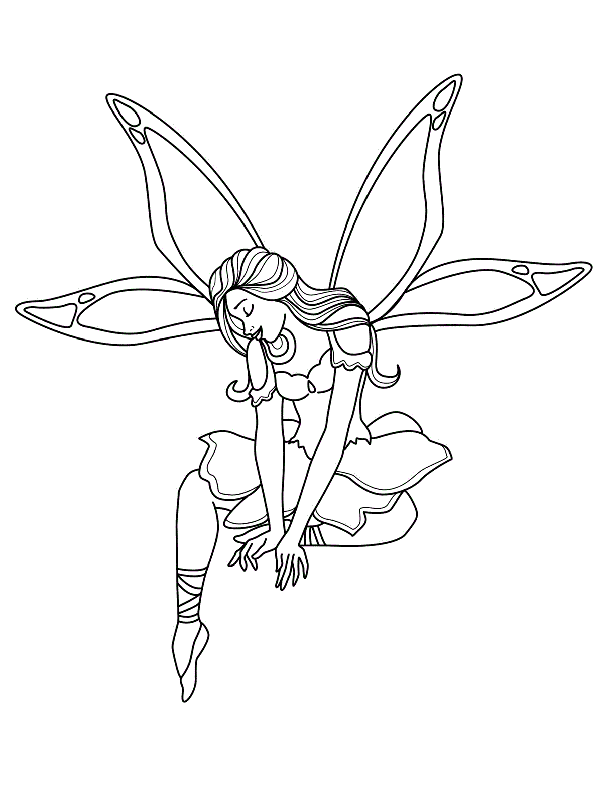 Fairy Coloring Pages Fairy Printable 2021 2375 Coloring4free