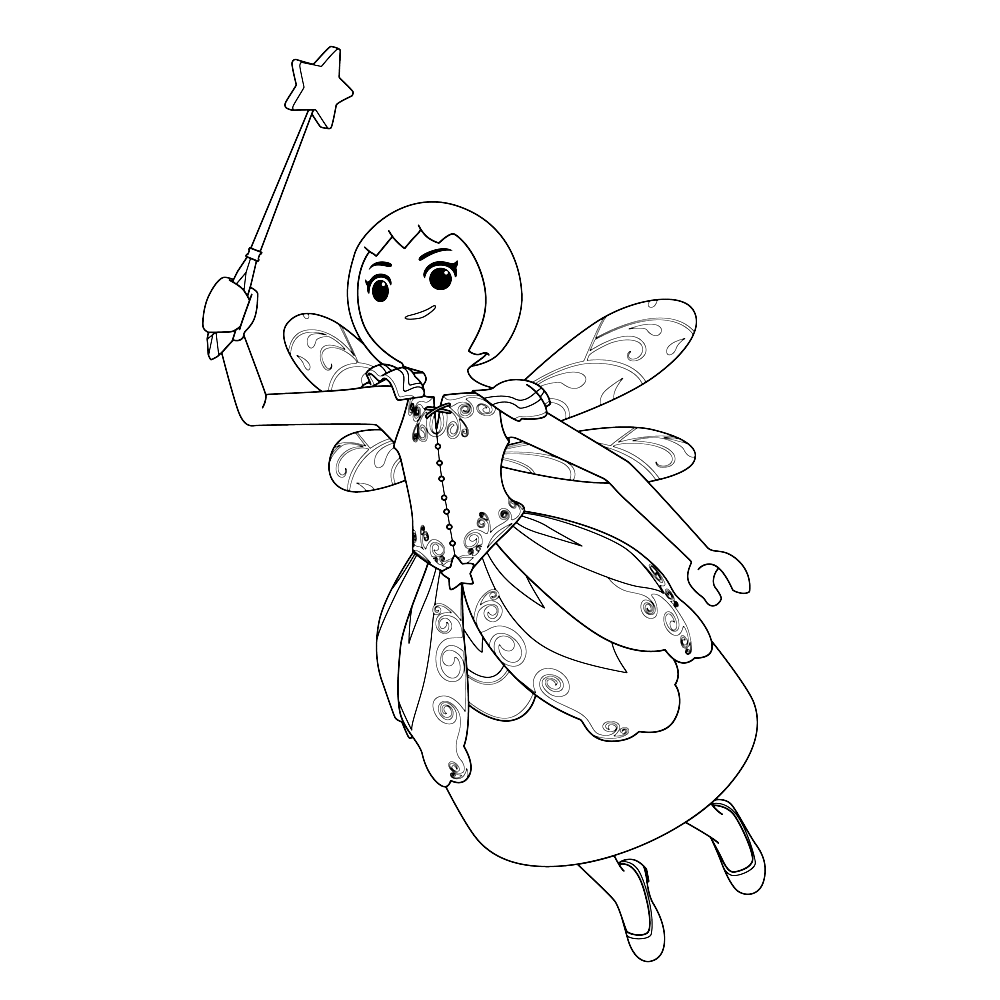 Fairy Coloring Pages Playmobil Fairy Printable 2021 2395 Coloring4free