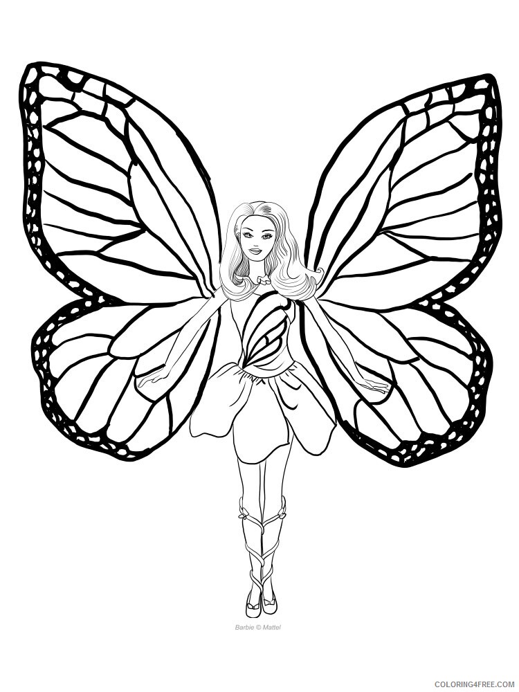 Fairy Coloring Pages barbie fairy 7 Printable 2021 2314 Coloring4free