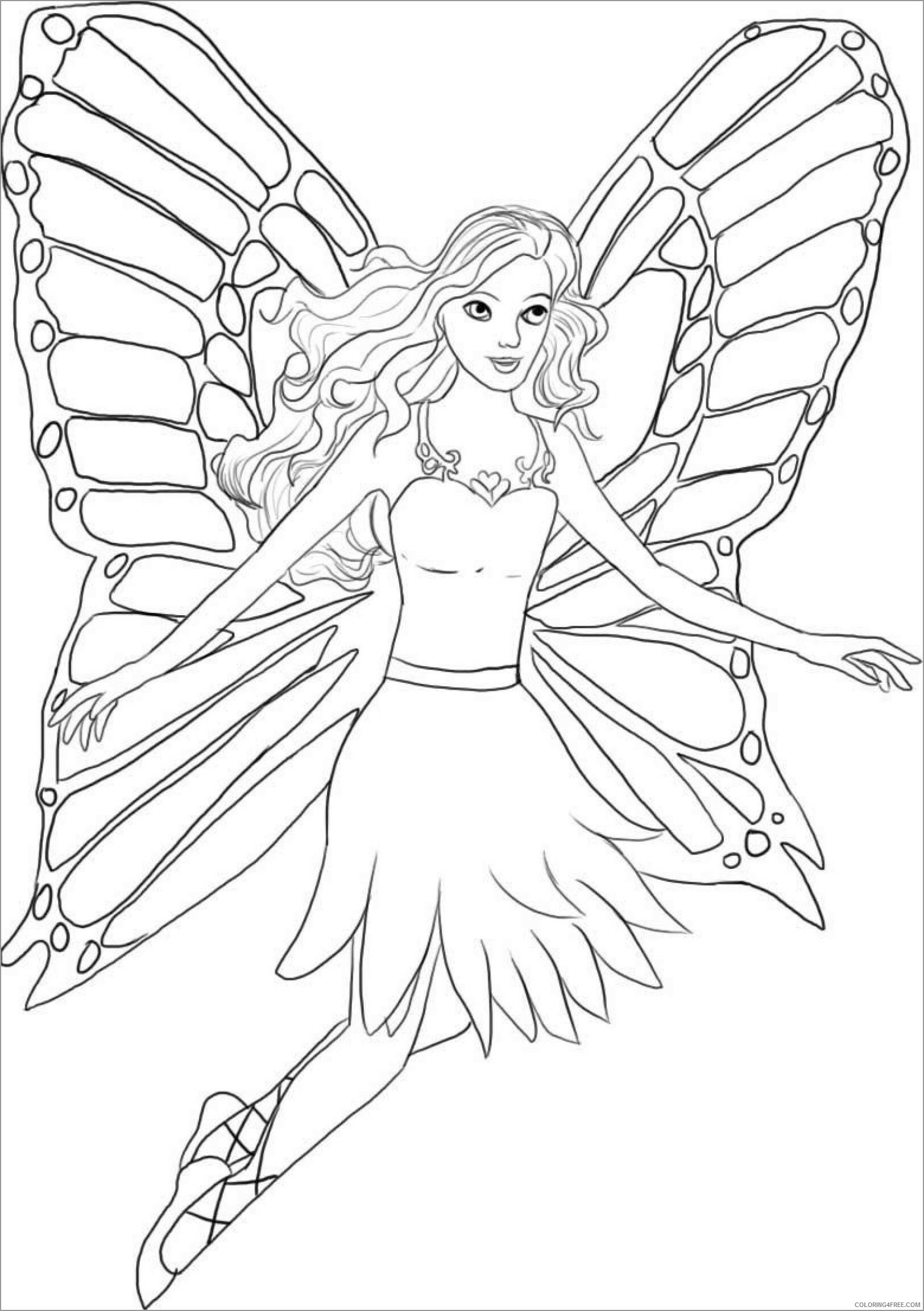 Fairy Coloring Pages cute fairy Printable 2021 2322 Coloring4free