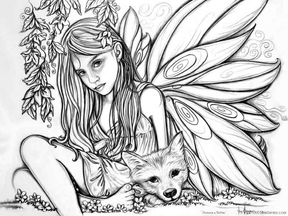 Fairy Coloring Pages fairy for adults 10 Printable 2021 2346 Coloring4free