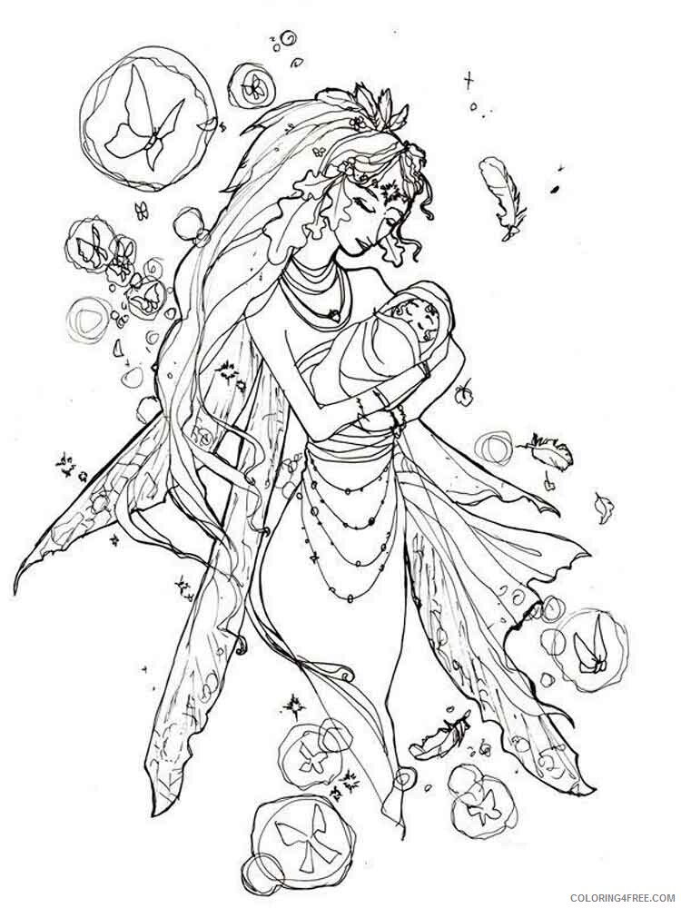 Fairy Coloring Pages fairy for adults 16 Printable 2021 2349 Coloring4free