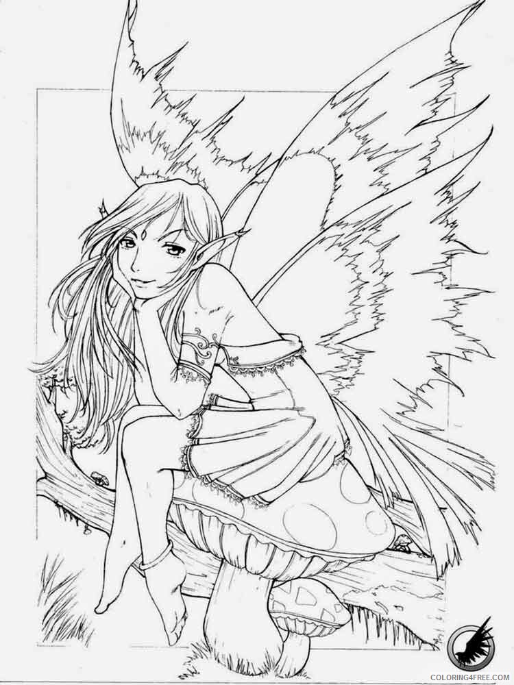 Fairy Coloring Pages fairy for adults 19 Printable 2021 2351 Coloring4free
