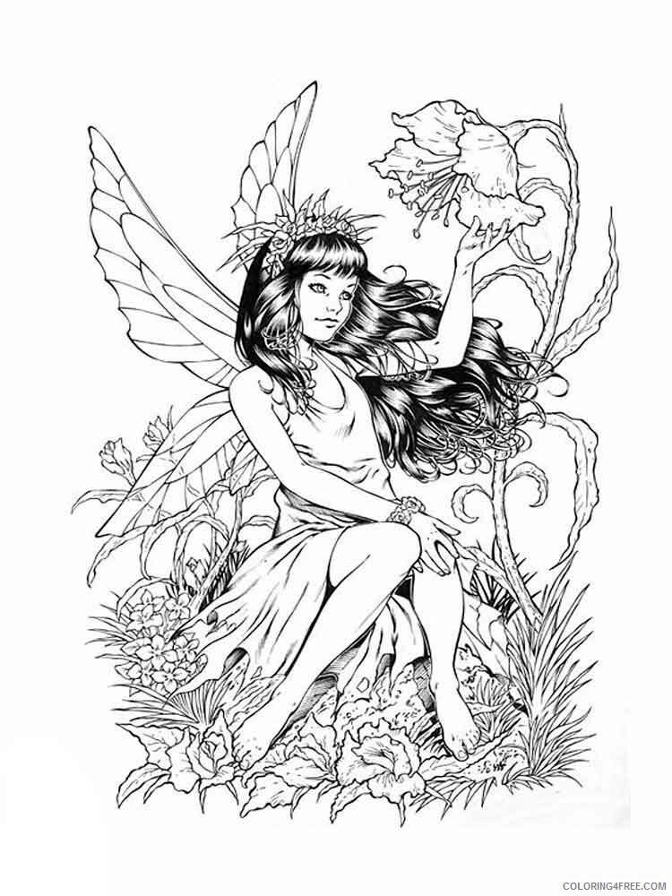 Fairy Coloring Pages fairy for adults 5 Printable 2021 2354 Coloring4free