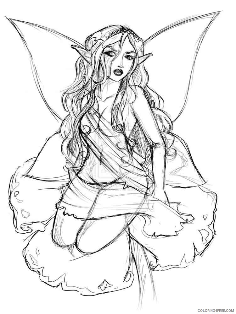 Fairy Coloring Pages fairy for adults 8 Printable 2021 2356 Coloring4free