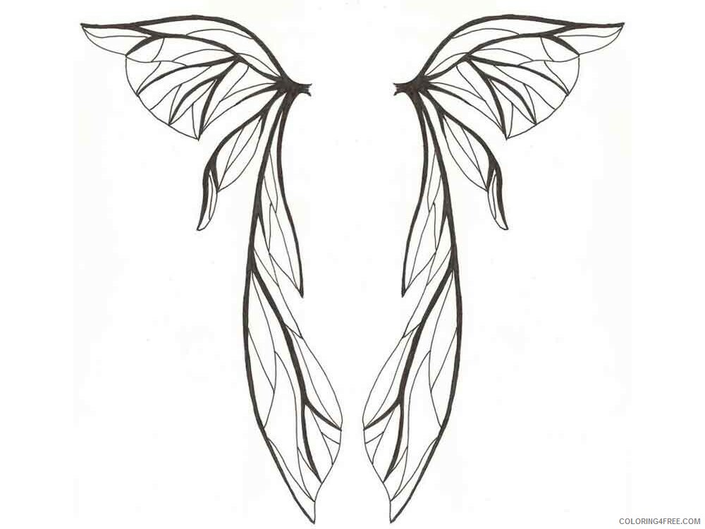 Fairy Coloring Pages fairy wings 1 Printable 2021 2379 Coloring4free